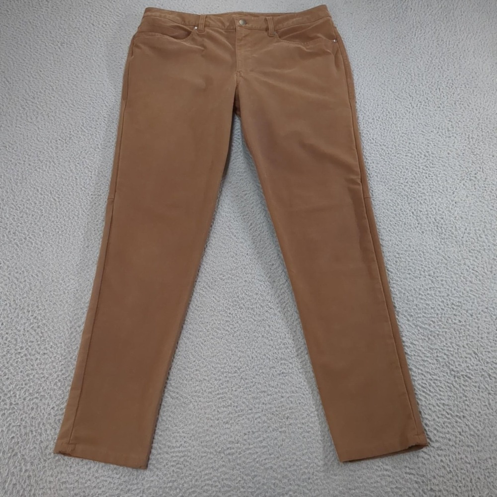 Lululemon Pants Mens 36x33 Brown Canvas Slim Fit 5 Pocket Chino Casual Workwear